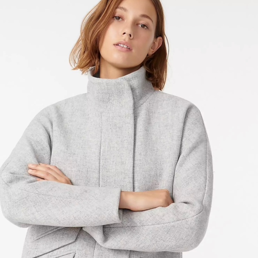 J Crew Cocoon Coat in Heather Dusk - Picture 3 of 7